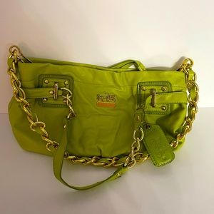 Coach purse. Lime green.